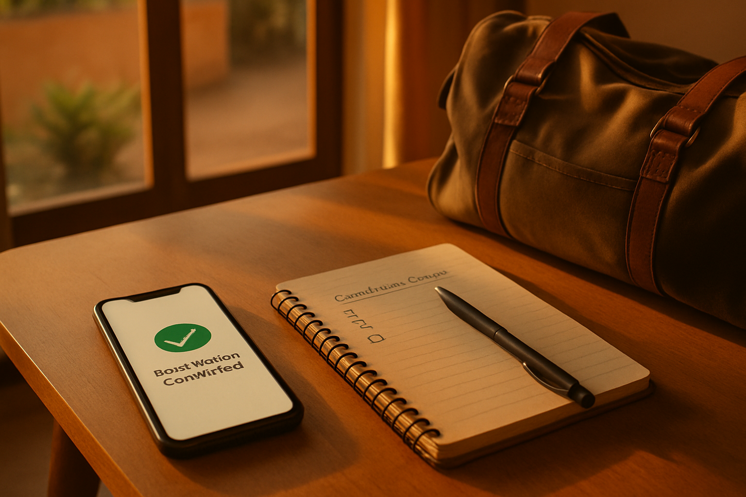Checking a hotel cancellation policy before a stay in Atimpoku