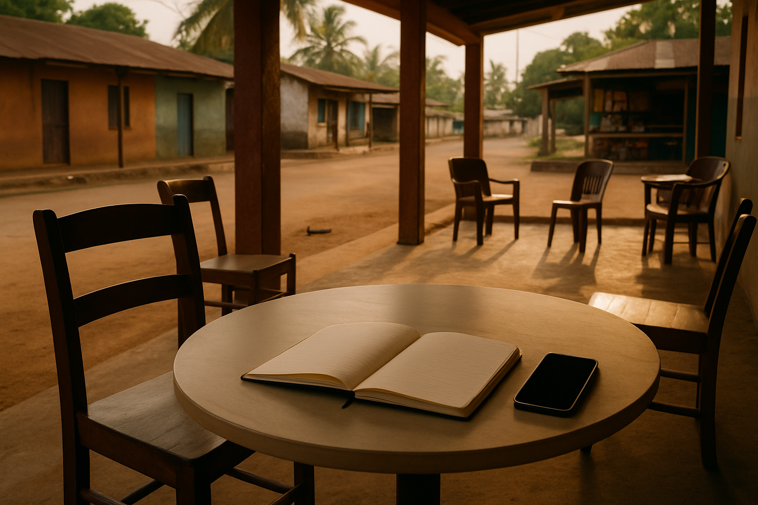 A private notebook and smartphone prepared for writing a respectful companion review in Nsoatre
