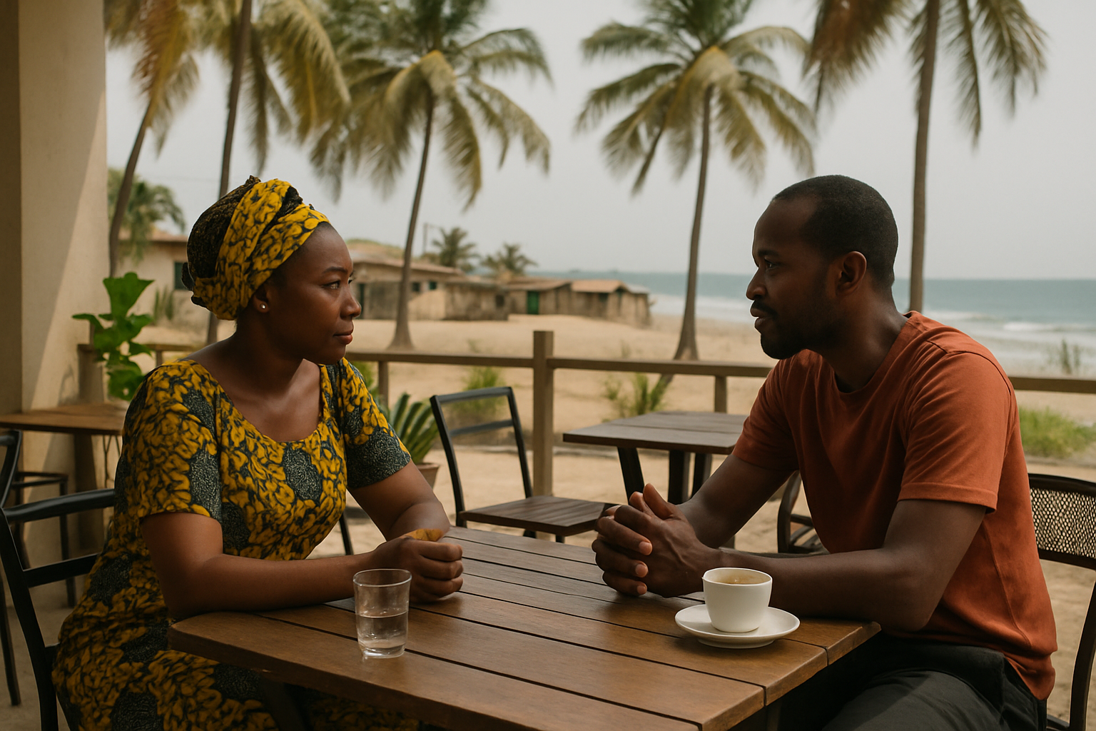 Adults discussing companionship boundaries in Nyanyano