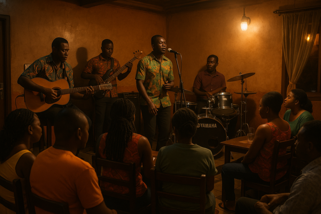 Live music evening in a Takoradi restaurant