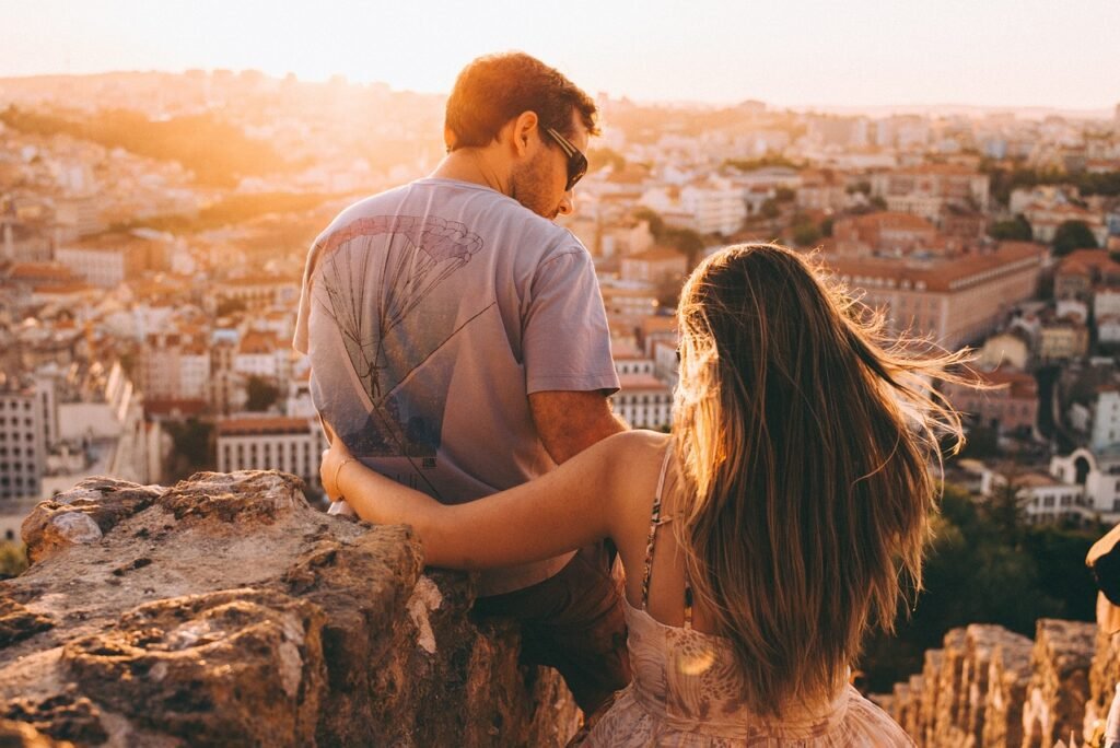couple, viewpoint, city, city view, cityscape, skyline, lovers, man, woman, boyfriend girlfriend, relationship, nature, affec