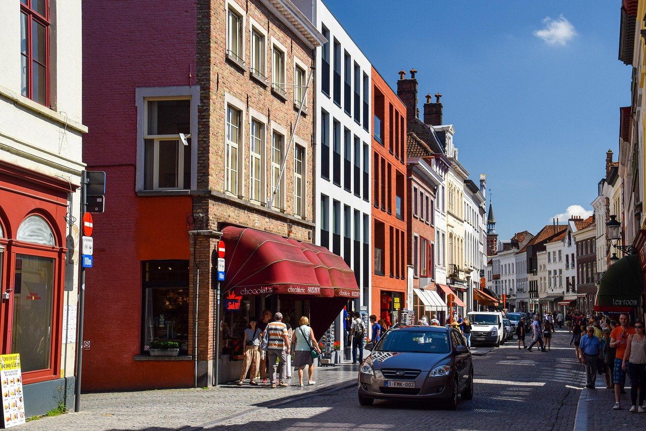 bruges, belgium, city life, street, city, europe