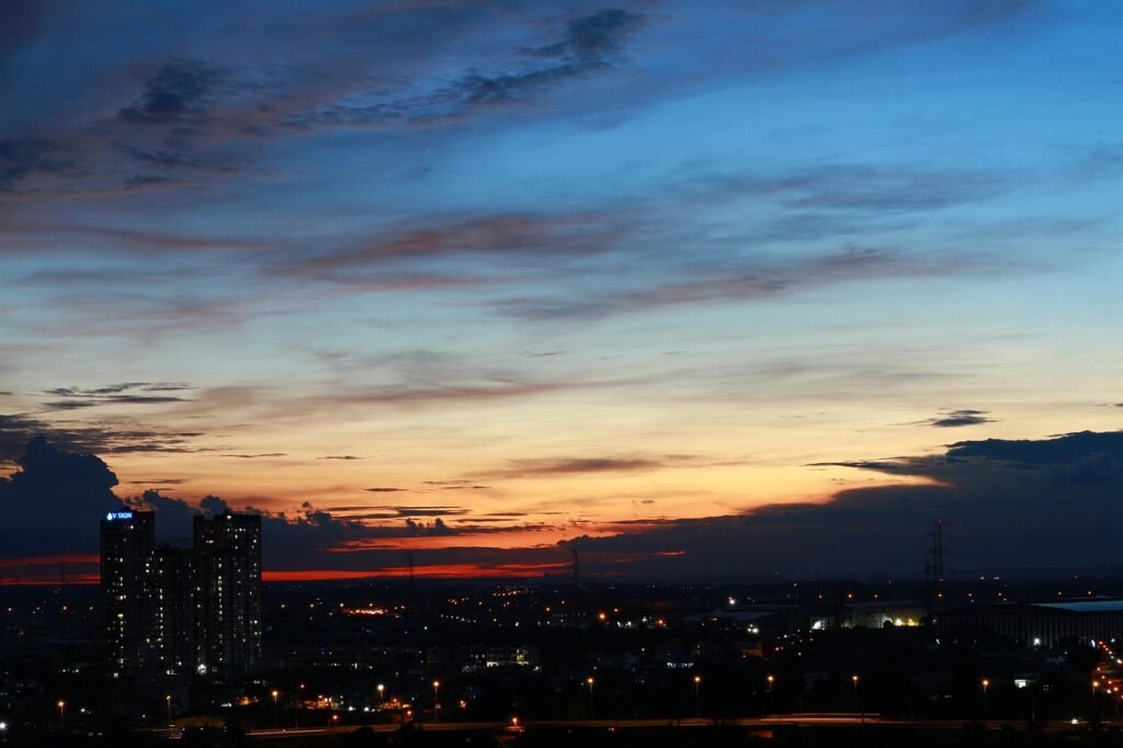 saigon, city, sunset, cityscape, ho chi minh city, nature, vietnam, skyscrapers, buildings, urban, lights, night, evening, ni