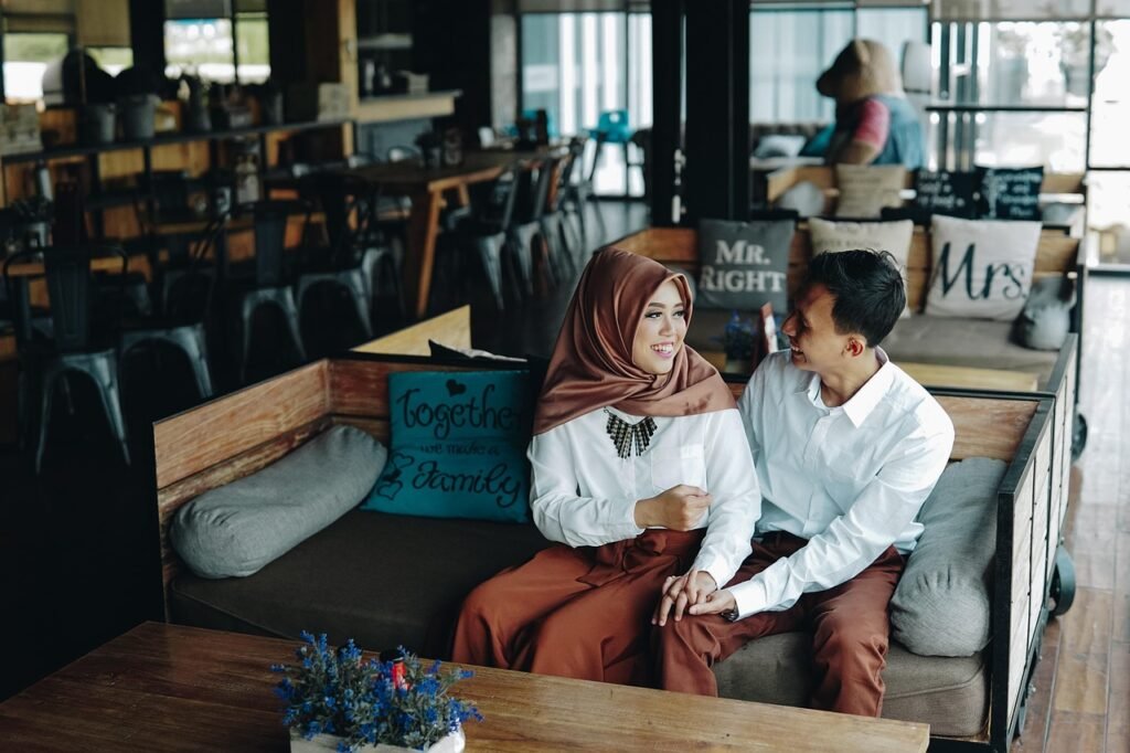 pair, romantic, couple, prewedding, happy, cafe, smile, love, seat, table, together, happyvalentine's, cafe, cafe, cafe, cafe