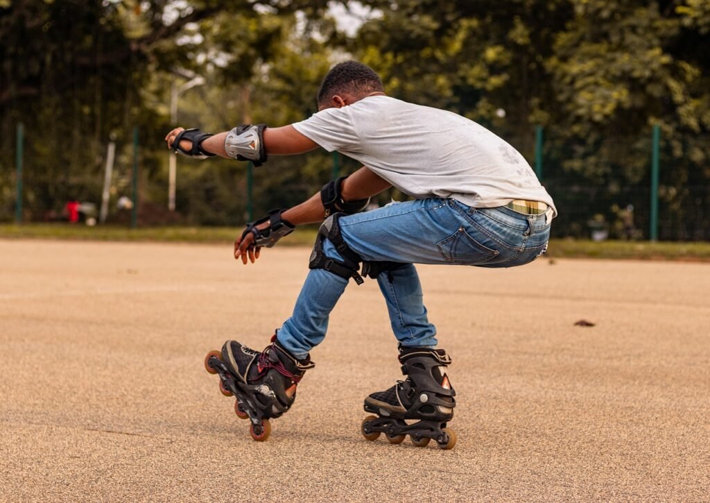 skating, roller skates, man, roller blades, sports, african, ghanaian, park, recreational park, roller skates, roller skates,