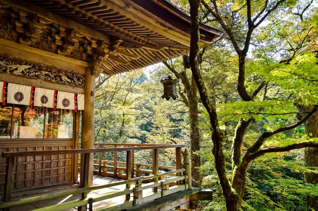 japan, landscape, natural, outdoor, japanese landscape, k, green, japanese culture, temple, tourist destination, wood, autumn