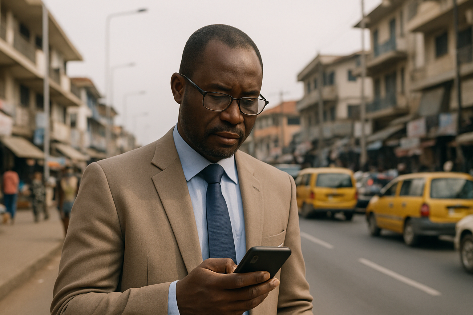 Adult reviewing a discreet meeting plan on a phone in Kaneshie