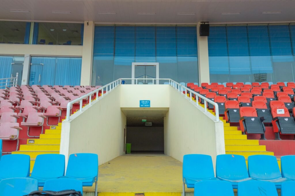 Well-lit meeting area where practical arrangements can be confirmed safely