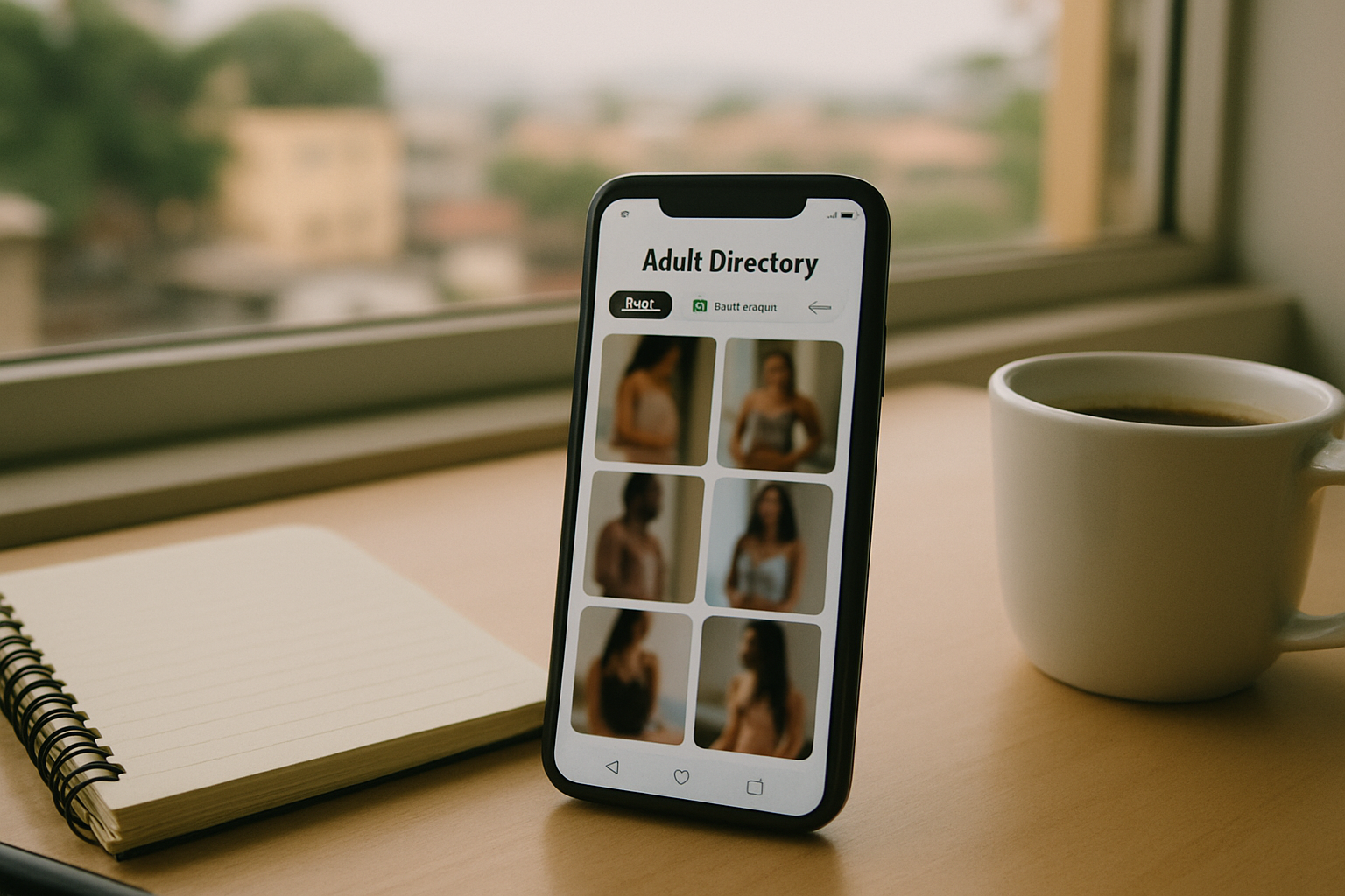 Adult directory browsing on a smartphone in Ho