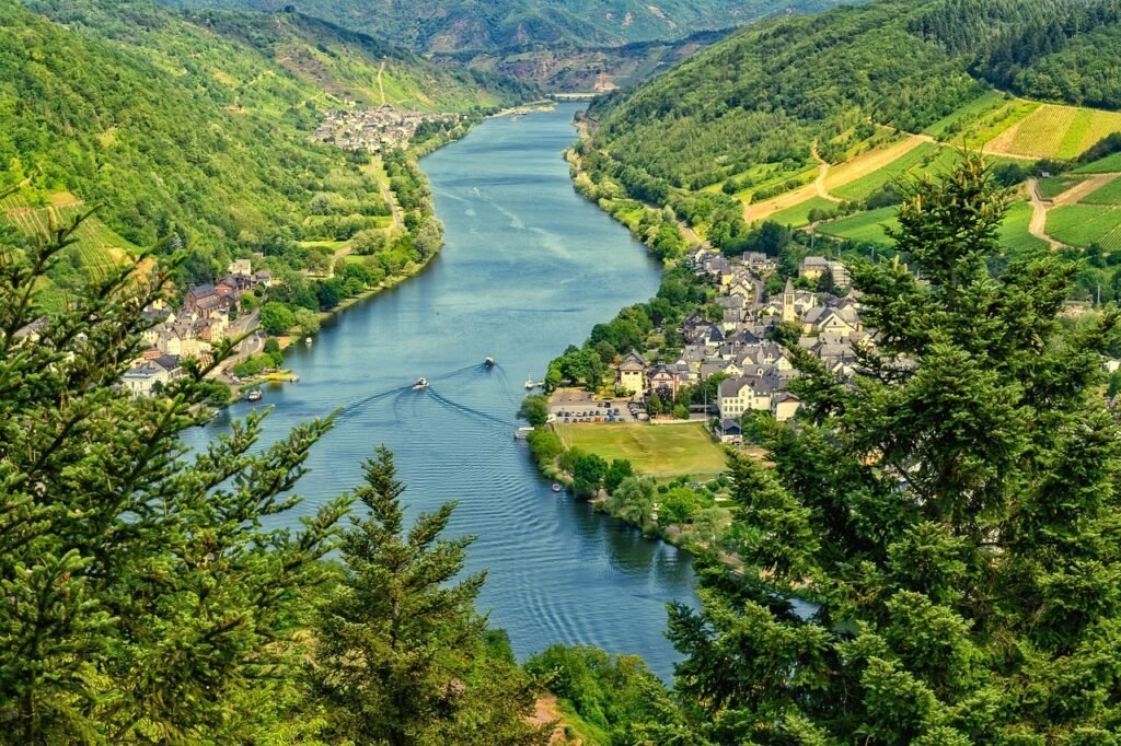 river, nature, mosel, view, vineyards, sachsen, germany, outlook, landscape, weltkulturebe, river landscape, home, river, riv