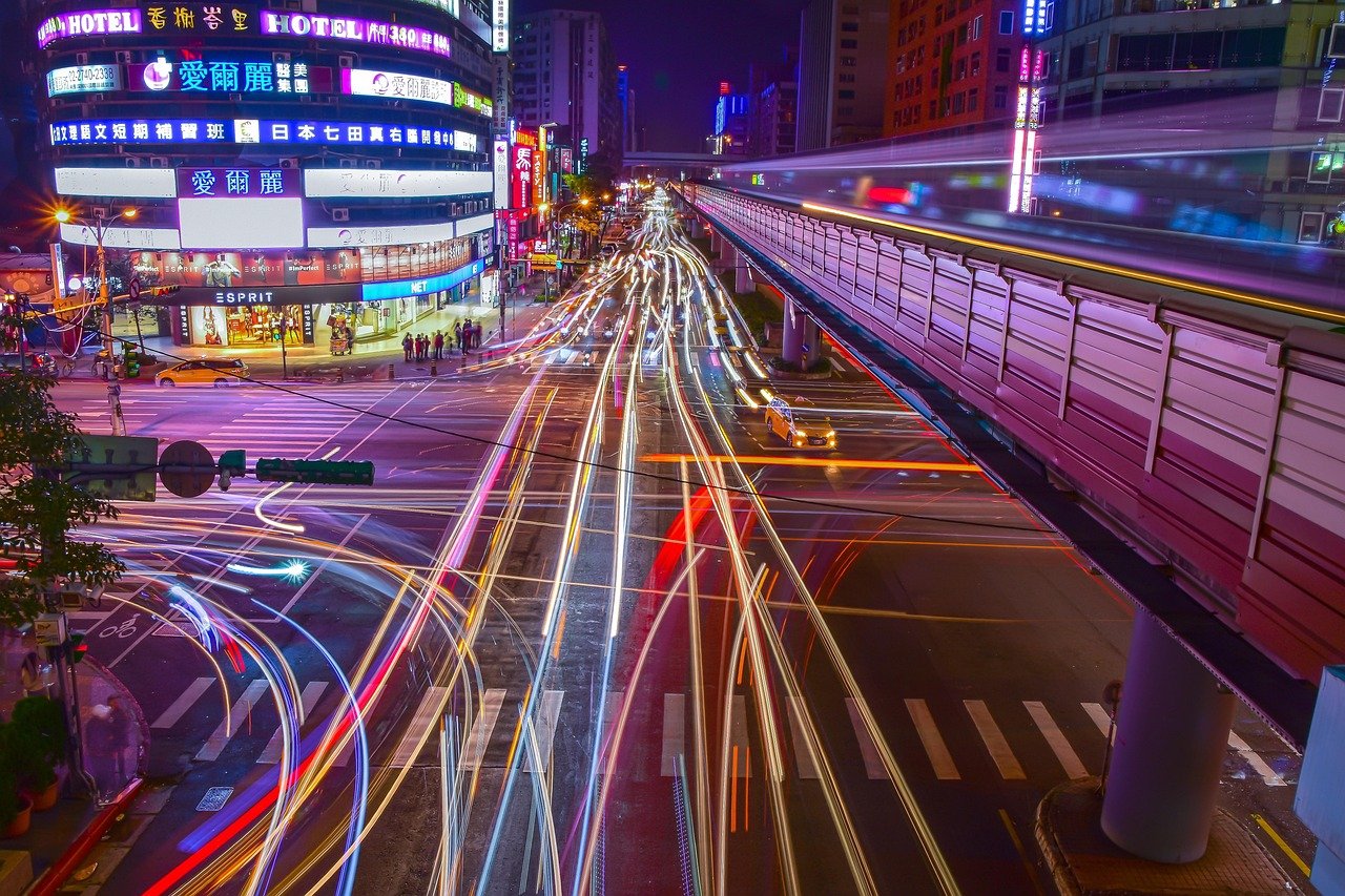 taipei taiwan, street, city night view, light rail, taipei taiwan, light rail, light rail, light rail, light rail, light rail