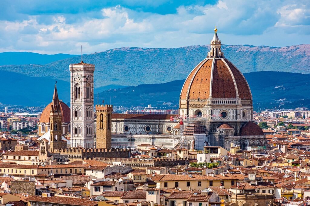 cathedral, dome, buildings, cityscape, city, architecture, city view, florence, italy, landscape, tuscany, building, church,