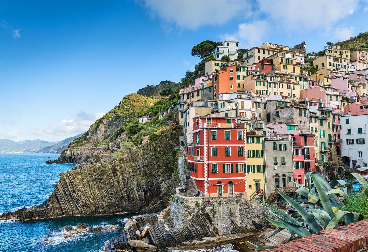 coastal, nature, village, sea, cliffs, steep, tower house, colorful, wharf, path, popular, tourist, destination