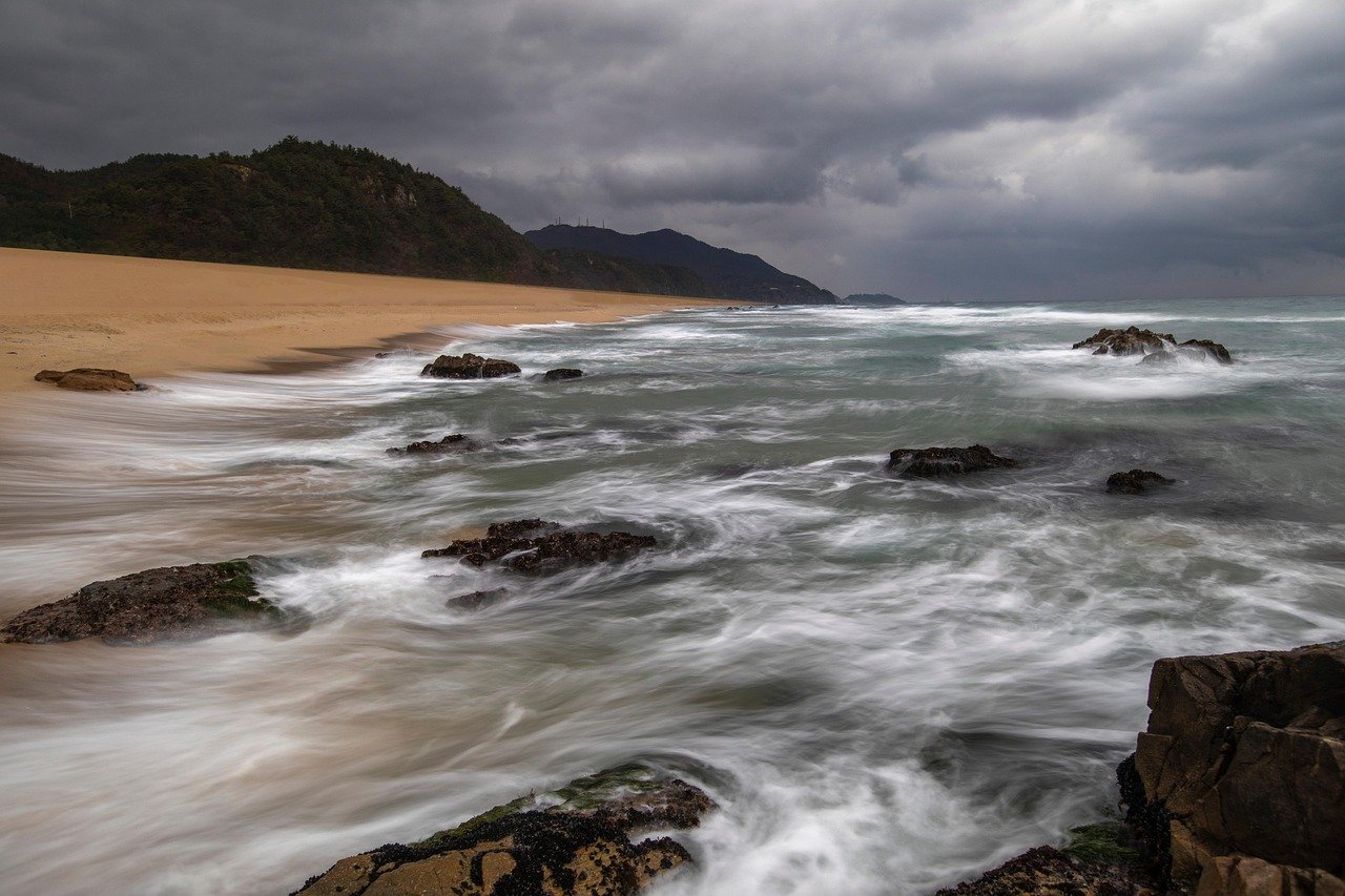 ocean, waves, sky, nature, cloud, landscape, mountain, beach, sky, nature, landscape, landscape, landscape, beach, beach, bea