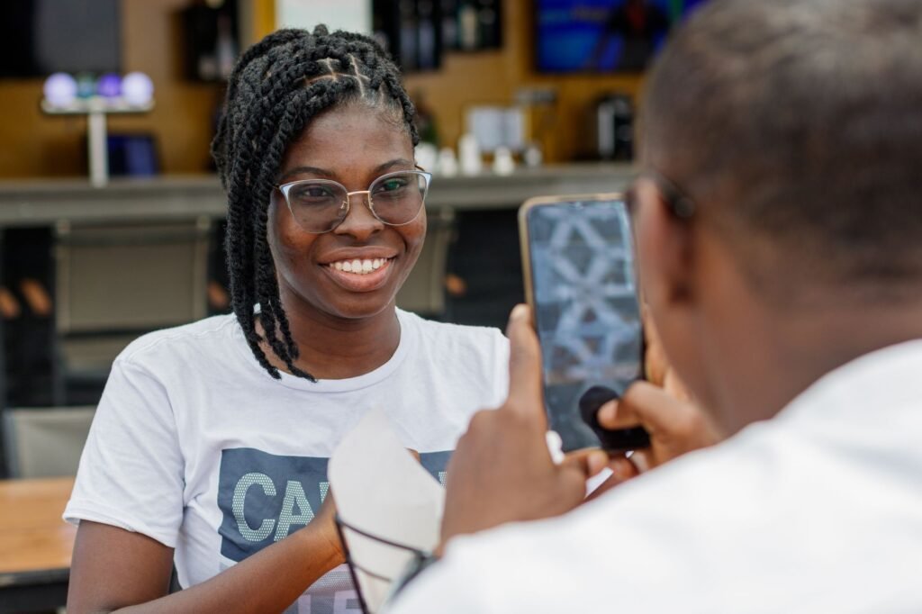 Traveller checking an online directory before making plans in Greater Accra
