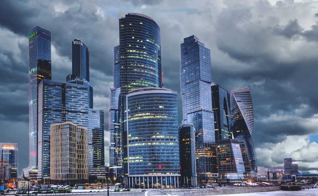 city, street, architecture, business, skyscrapers, building, paris, capital, office, nature, sky, window, tower, lights, metr