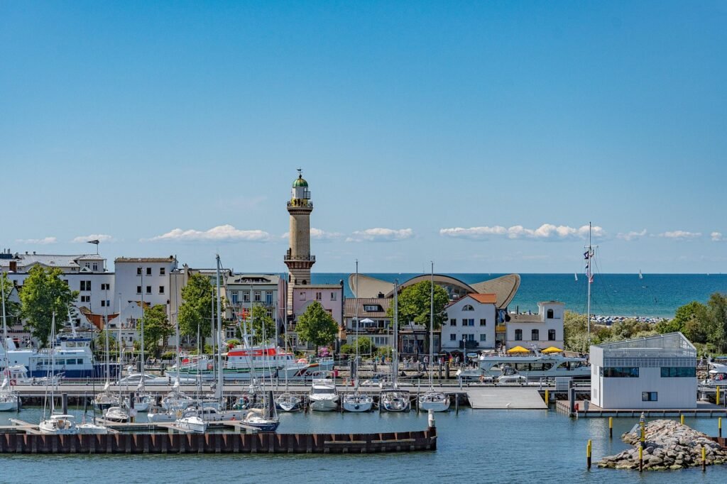 warnemünde, lighthouse, cityscape, baltic sea, port, outlook, landscape, landscape, landscape, landscape, landscape, landscap