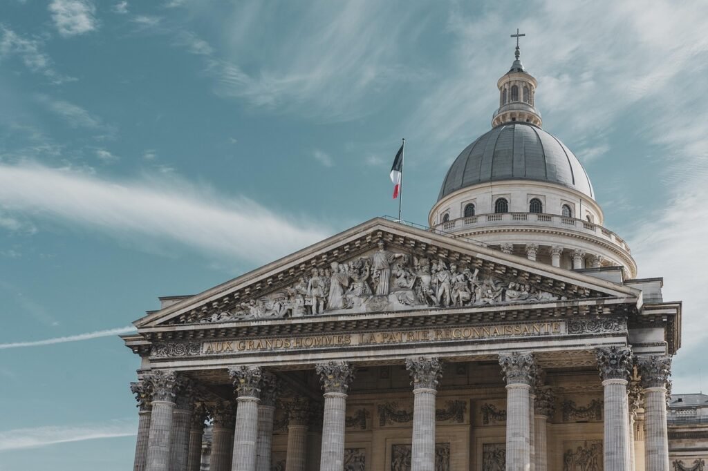 pantheon paris, building, landmark, hall of fame, monument, dig, historical, architecture, church, dome, columns, paris, fran