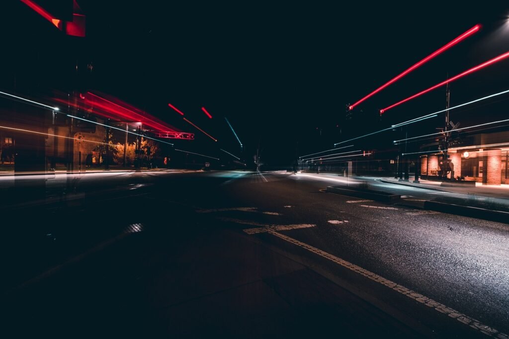 dark, night, city, lights, street, road, night, street, street, street, street, street, road, road