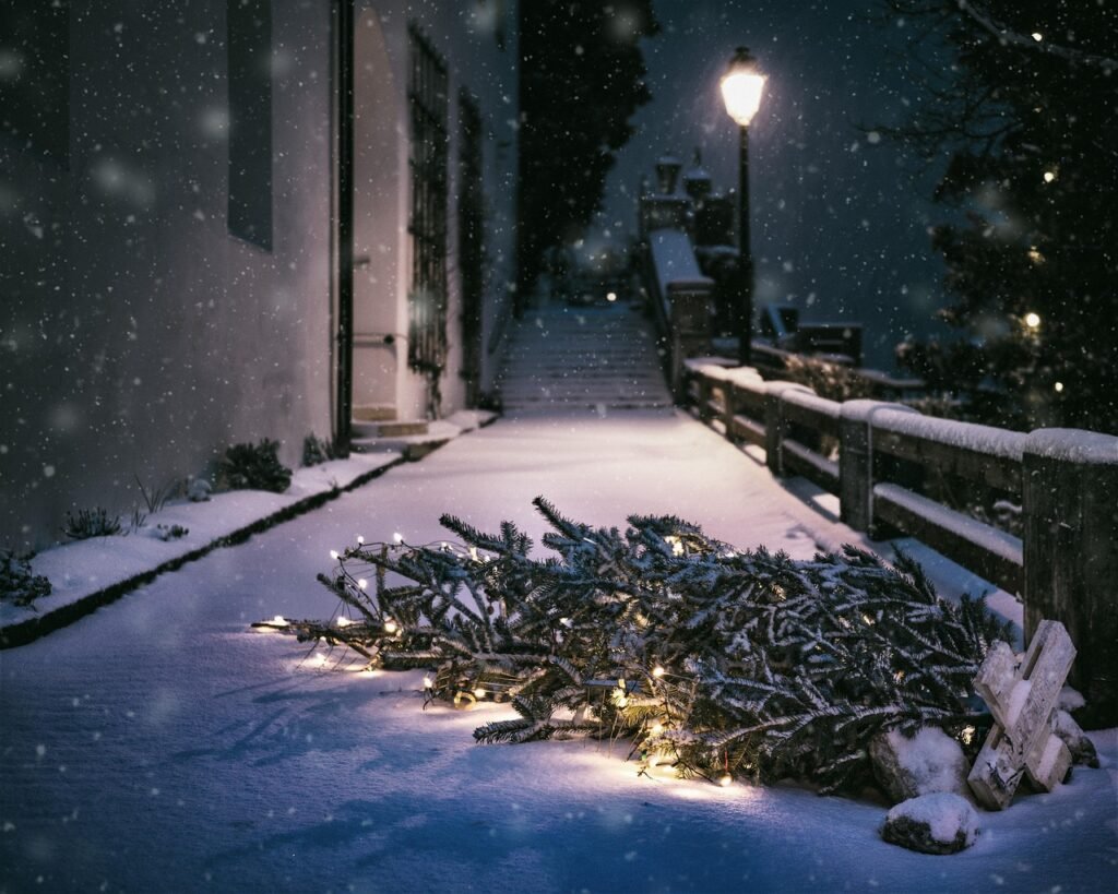 christmas, snow, 4k wallpaper 1920x1080, street, snowing, street lamp, street light, mac wallpaper, snowfall, wallpaper hd, f