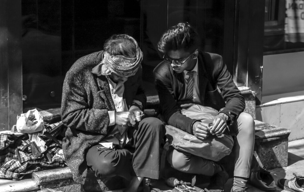 people, street photography, black and white, photography, city, lifestyle, adult, portrait, human, outdoors, old delhi, india