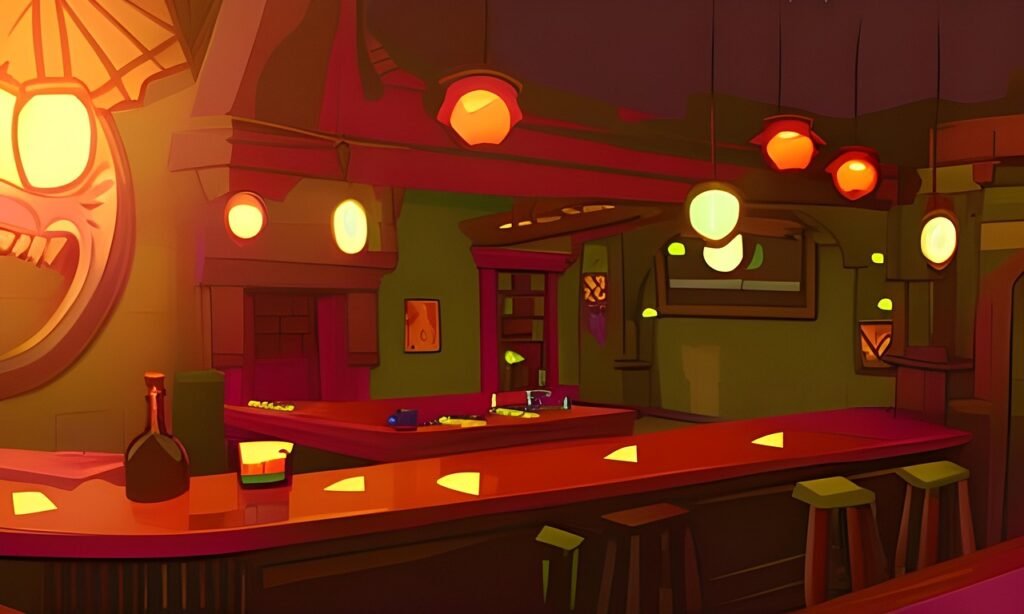 bar, club, empty, counter, pub, voodoo, nightlife, cartoon drawing, pub, pub, pub, pub, pub, voodoo, voodoo, voodoo, cartoon