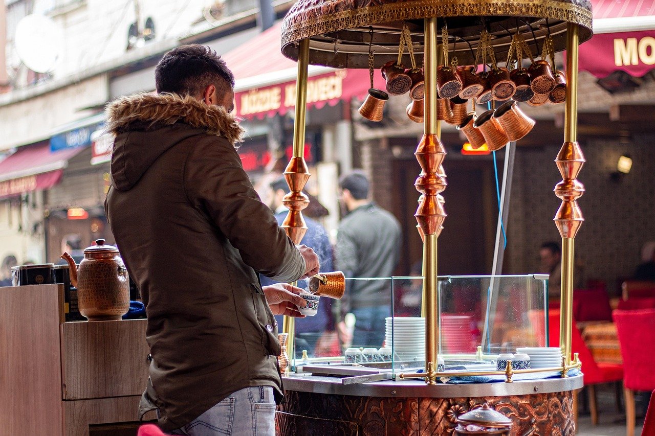 barista, coffee, street, stall, cafe, turkish coffee, istanbul, market, urban, turkish coffee, turkish coffee, turkish coffee