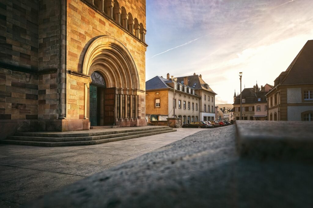 building, church, houses, facade, urban, road, street, architecture, city, historic center, historically, church, church, chu