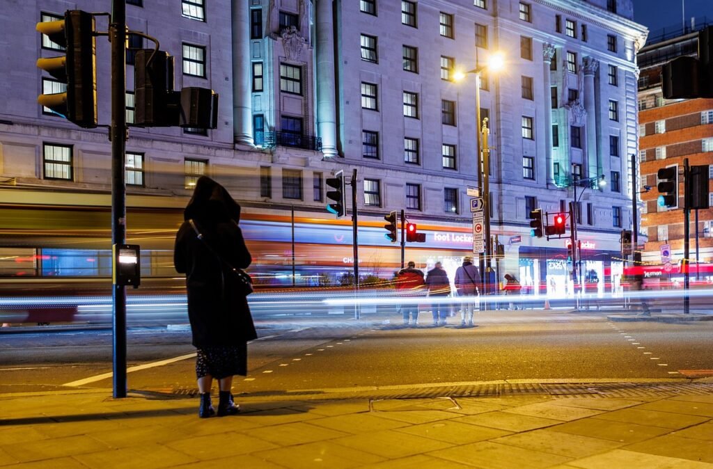 motion, traffic, night, woman, city, lights, blurry, speed, urban, city, city, city, city, city