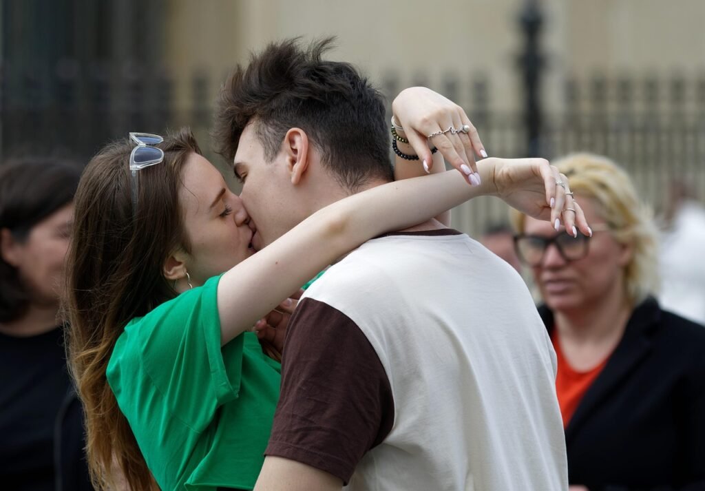 couple, kissing, lovers, public, street, young couple, making out, kissing, kissing, making out, making out, making out, maki